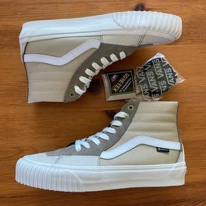 Vans Gore-Tex Sk8 Hi Size 8.5 Tan Grey White French Oak Weatherized